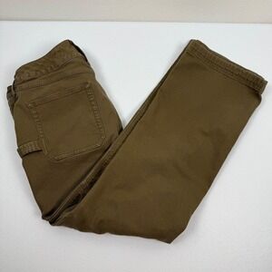 Duluth Trading Co Women Brown Double Knee Utility Work Pants 10x29 Straight Leg